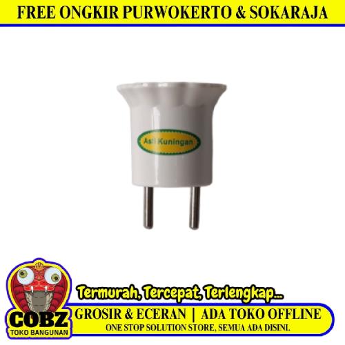 MIKOTEK Fitting Lampu Saklar Steker Jek Colok Dinding Tidur Putih