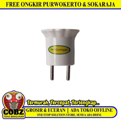 MIKOTEK Fitting Lampu Saklar Steker Jek Colok Dinding Tidur Putih