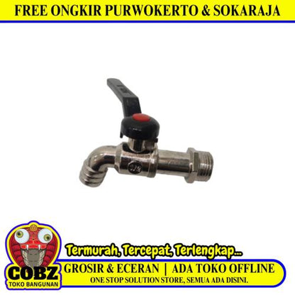 1/2 IN / CAB Kran Air Tembok Taman Bola Ball Valve Stainless