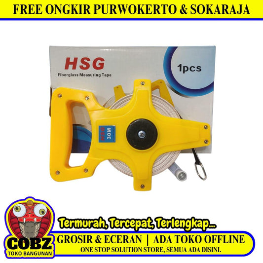 30 M / HSG Meteran Tancap Roll Gulung Alat Ukur Measuring Tape