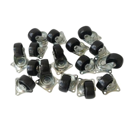 1 IN / GLX SP30 Roda Hidup Trolly Bentuk Plat 25 MM Nylon Hitam 16 Pcs Dus