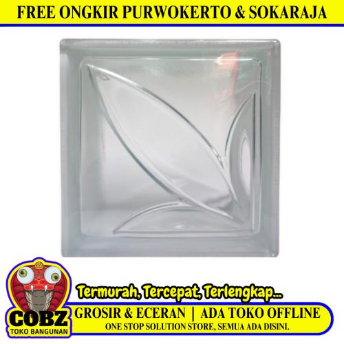 190 MM x 190 MM x 95 MM / MULIA AYANA Glassblock Rooster Blok Kaca Biji
