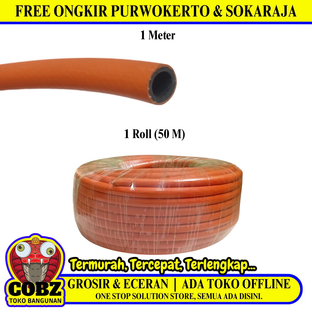 TM Selang Regulator Gas LPG Kompor Dapur 2 Lapis Standar Orange Meter