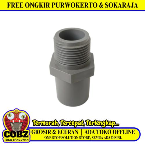 3/4 IN X1/2 IN /RUCIKA AW Sok Drat Luar Shock Valve Socket Fitting Pipa PVC