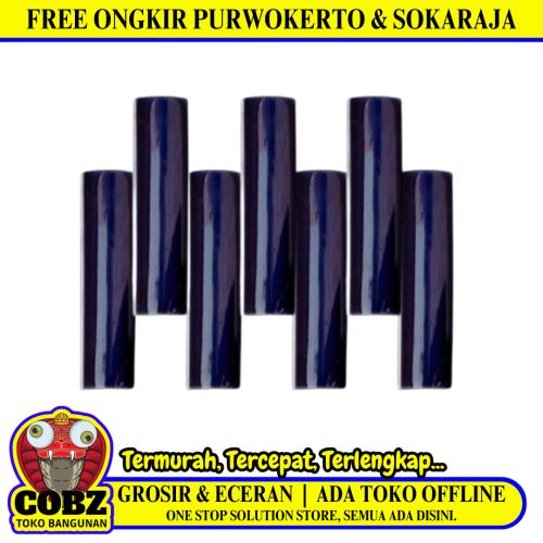 10 CM / NM Kuku Macan Bon Bon Lis Keramik Polos Dark Blue Lembar