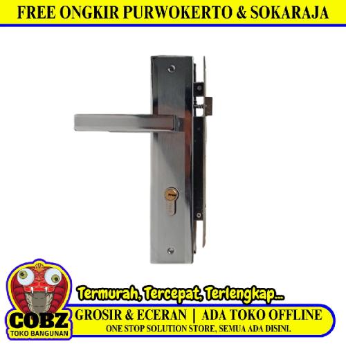 OLIQ L02 SN/CP Handle Door Lock Tarikan Handle Kunci Pintu Besar Set