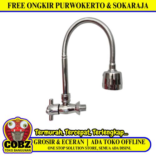 1/2 IN / ONDA V 688 CA Kran Angsa Fleksibel Sink BCP Tembok Stainless