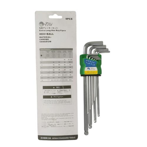 1.5 MM - 10 MM / JOZU Kunci L Hexagon Ballpoint Panjang Wrench Screw 9 Pcs Set