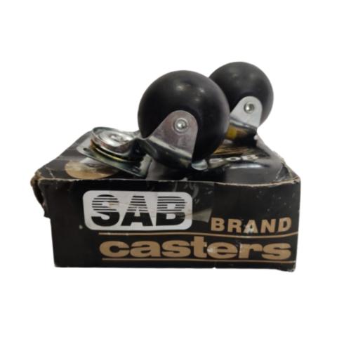 2 IN / SAB TG-50B TURBO  Roda Hidup Trolly Bulat Plat 50 MM Karet Hitam 4 Pcs Dus