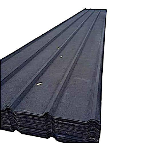 0.3 MM x 75 CM x 7 M / TM Spandek Pasir Gelombang Besar Hitam Lembar