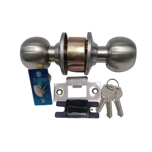 D 5 CM / BIGEN L80G25 Kunci Handle Pintu Bulat Kamar Mandi Stainless chromeSet