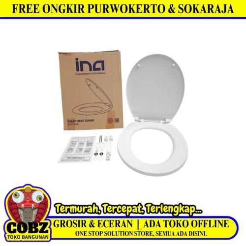 INA Tutup Kloset Duduk Monoblok Seat Cover Standard PVC Putih Set