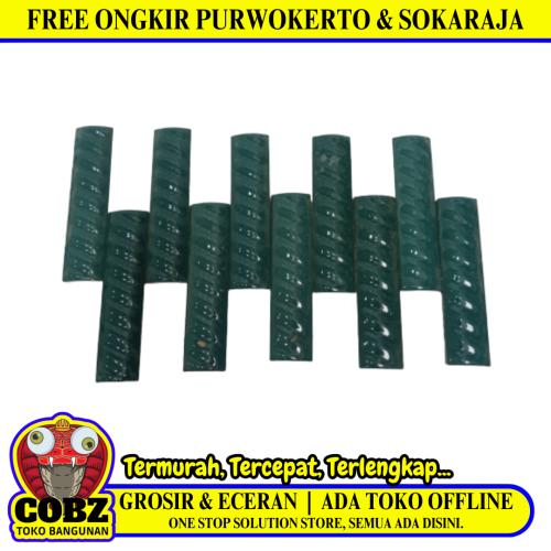 10 CM / COBZ Kuku Macan Bon Bon Lis Keramik Ulir Lurus Hijau Lembar