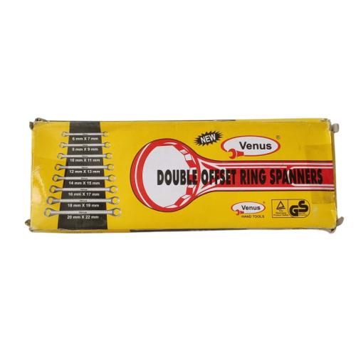 6 MM - 22 MM / VENUS Kunci Ring 2 Sisi Offset Wrench 8 Pcs Set