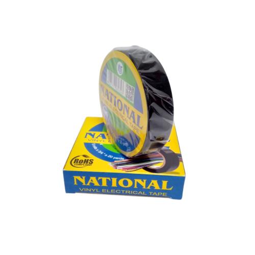 3/4 IN / NATIONAL Isolasi Kabel Listrik Tahan Panas Electrical Tape Hitam