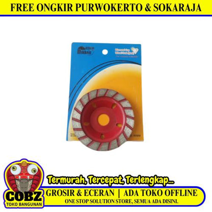 3 IN / NIKKEN DIAMOND Mata Gerinda Keramik Diamond Cup Grinding Wheel