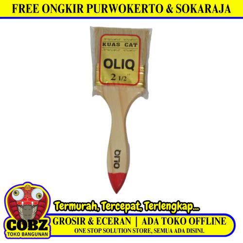 2 1/2 IN / OLIQ Kuas Cat Tembok Kayu Besi Air Acyrlic Paint Brush
