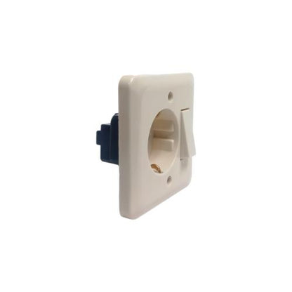 1 LUBANG / BROCO Stop Kontak + Saklar Single Tanam IB Inbow Cream