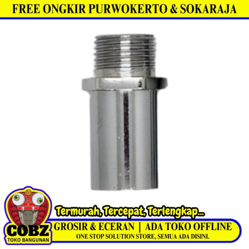 1/2 IN x 5 CM / TM Nepel Sok Kran Drat Luar Dalam Stainless