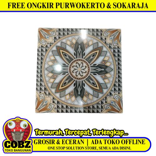 40 CM x 40 CM / ARWANA SAHARA Keramik Lantai Rumah Glossy Grey Dus