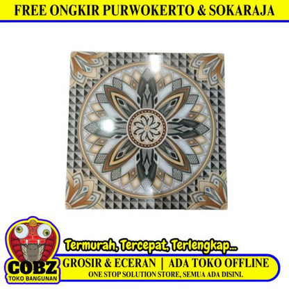 40 CM x 40 CM / ARWANA SAHARA Keramik Lantai Rumah Glossy Grey Dus