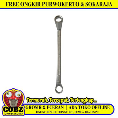 18 MM x 19 MM / TM Kunci Ring 2 Sisi Double Ring Offset Wrench