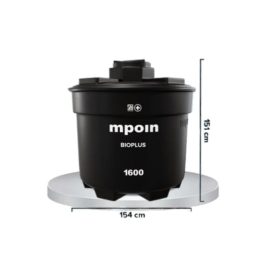 1600 L / M POIN + BIO PLUS B 1600 Septic Tank Sepiteng Tangki PVC Hitam Set