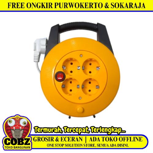 10 M / REIDA RC-55 Kabel Roll Stop Kontak Colokan Full Tembaga Standar