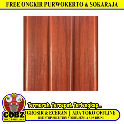 9 MM x 30 CM x 4 M / SHUNDA PLAFON PL.3077-4 Plafon Gypsum GRC U PVC Laminate Lembar