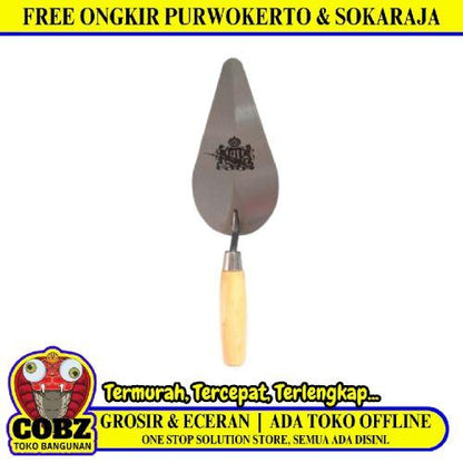 7 IN / GLX Cetok Sendok Semen Acian Trowel Lancip Gagang Kayu