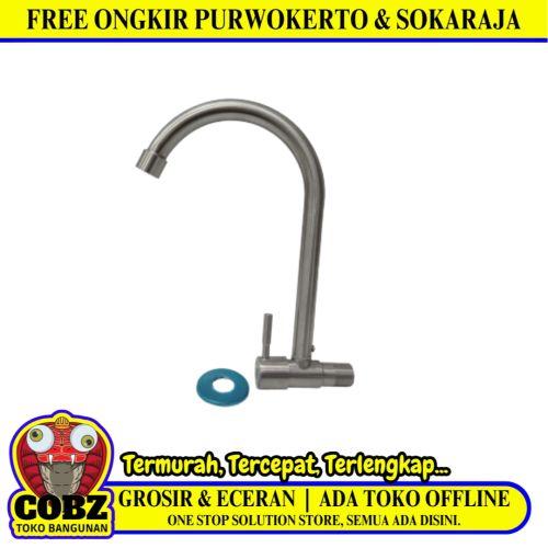 1/2 IN /  HOM HBABH 03 Kran Angsa Sink Bak Cuci Piring Tembok Stainless