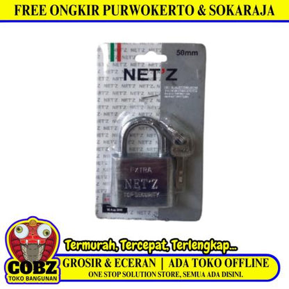 50 MM / NET'Z  Gembok Pintu Pagar Padlock Anti Maling Leher Pendek
