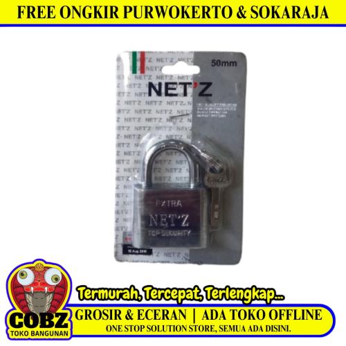 50 MM / NET'Z  Gembok Pintu Pagar Padlock Anti Maling Leher Pendek