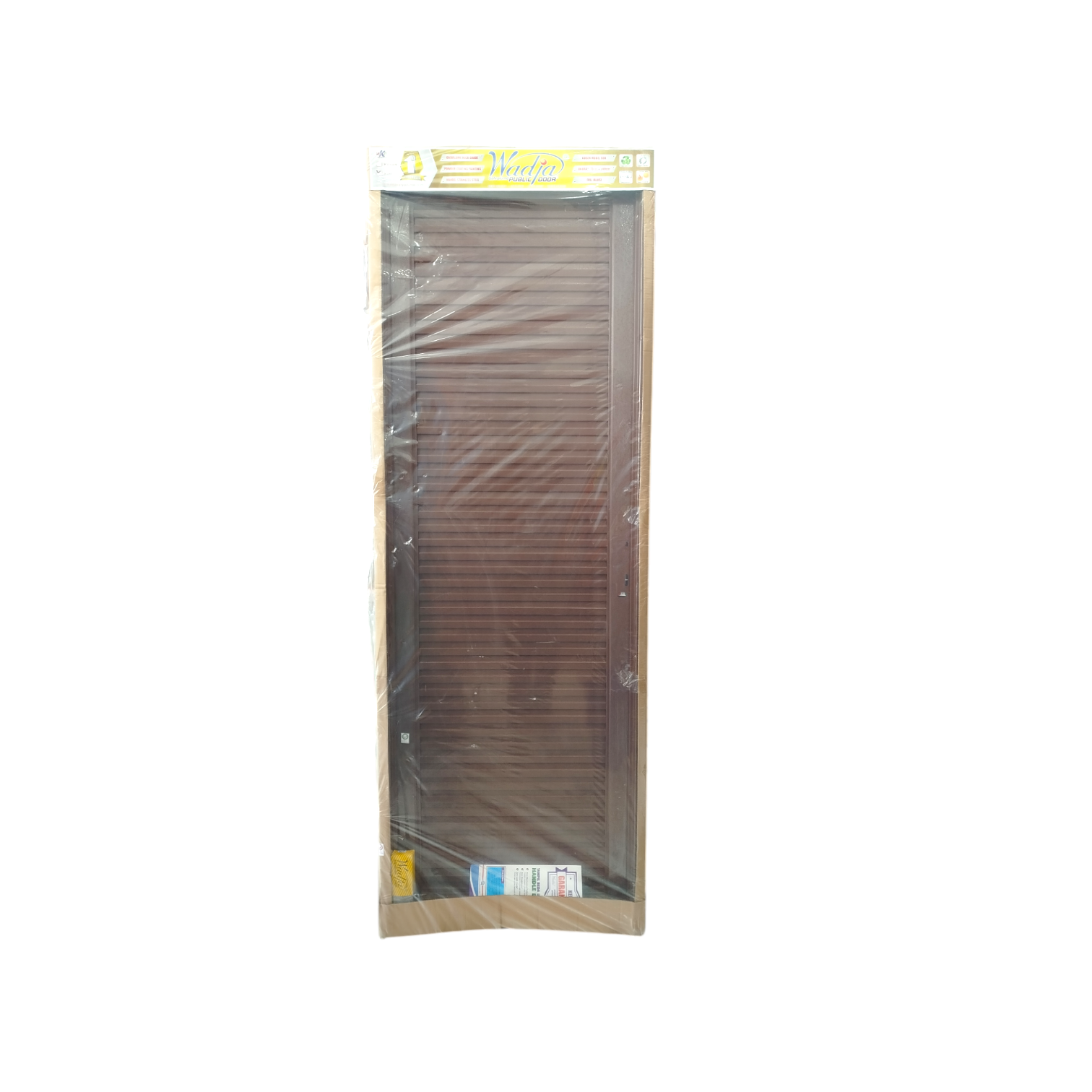 8 CM x 70 CM x 200 CM / WADJA DOOR PUBLIC OCHR BROWN TEXTURE Pintu Galvalum Kiri Set