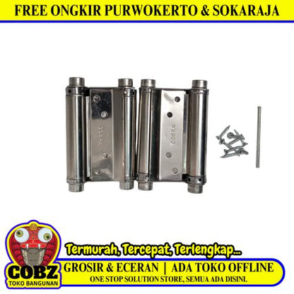 4 IN / COBRAEngsel Cowboy Koboi Bolak Balik Pintu Kabinet Stainless Set