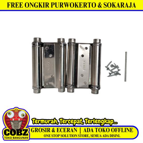4 IN / COBRAEngsel Cowboy Koboi Bolak Balik Pintu Kabinet Stainless Set