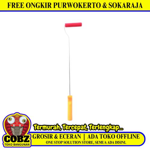4 IN / WS Kuas Busa Roll Cat Tembok Kayu Besi Kecil + Gagang Set