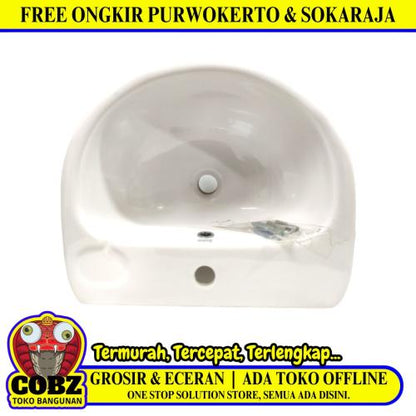 49 CM x 43 CM x 30 CM / AMERICAN STANDARD Wastafel Cuci Tangan Besar Putih Keramik