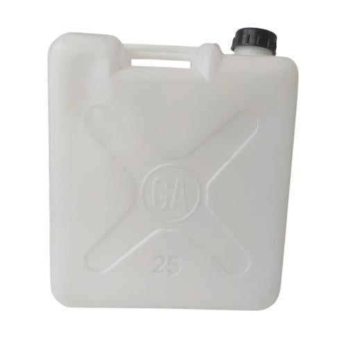 25 L / GA Jerigen Jeligen Drigen Botol Plastik PVC Putih