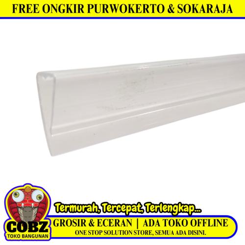 4 MM - 6 MM x 6 M / TM List Profil U Sambungan Polykarbonat Clear Batang