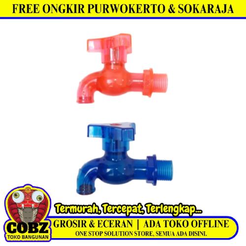 1/2 IN / HSS Kran Air Tembok Taman Kamar Mandi Plastik PVC