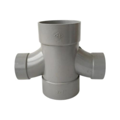 3 IN x 2 IN / RUCIKA D-WLT Tee Large Radius Double Fitting Pipa PVC