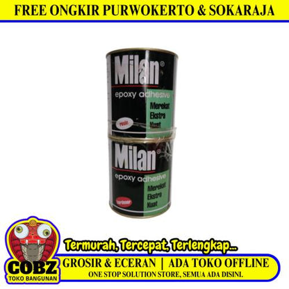 1 KG + 1 KG / MILAN EPOXY ADHESIVE Lem Kayu 2 Komponen Resin Hardener Set