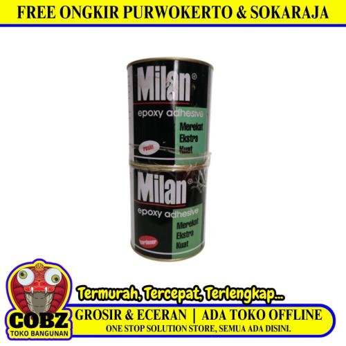 1 KG + 1 KG / MILAN EPOXY ADHESIVE Lem Kayu 2 Komponen Resin Hardener Set