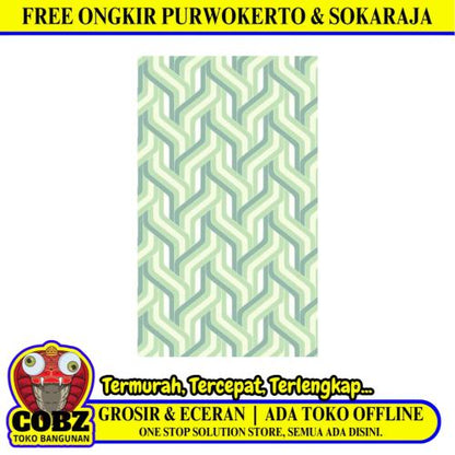 25 CM x 40 CM / PLATINUM BRITANIA Keramik Dinding Kamar Mandi Glossy Green Dus