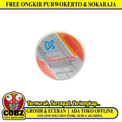 50 MM / KANSAS Isolasi Lakban Serat Kasa Plafon GRC Fiber Tape