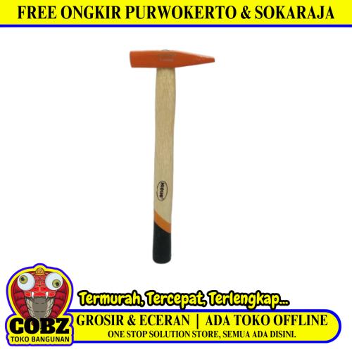 100 GR / HIOSHI Palu Martil Kaca Tukang Machinist Hammer Gagang Kayu