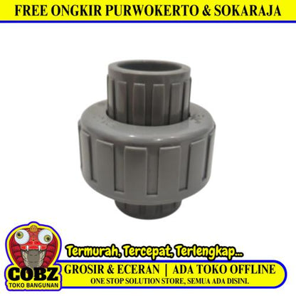 3/4 IN / RUCIKA Water Mur Moor Polos Union Socket PVC Plastik Pcs