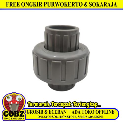 3/4 IN / RUCIKA Water Mur Moor Polos Union Socket PVC Plastik Pcs
