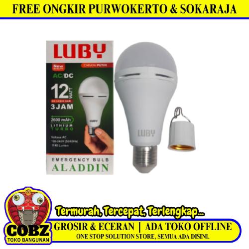 12 WATT / LUBY ALADDIN Lampu Aladin Emergency LED Rechargeable Putih